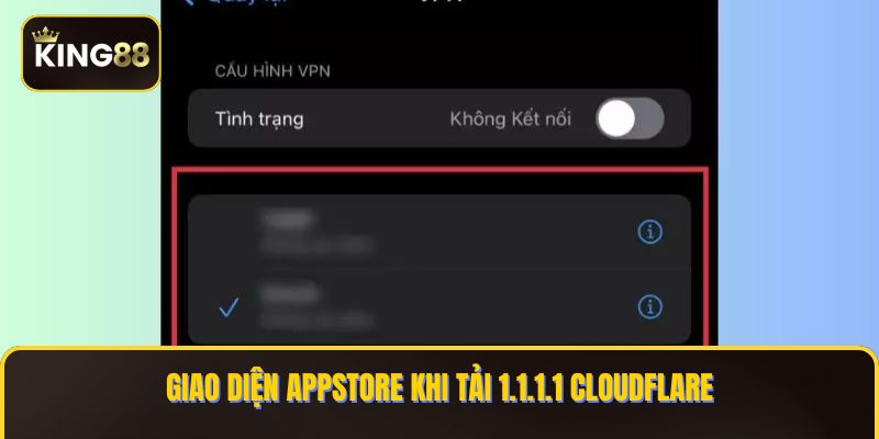 Giao diện AppStore khi tải 1.1.1.1 Cloudflare